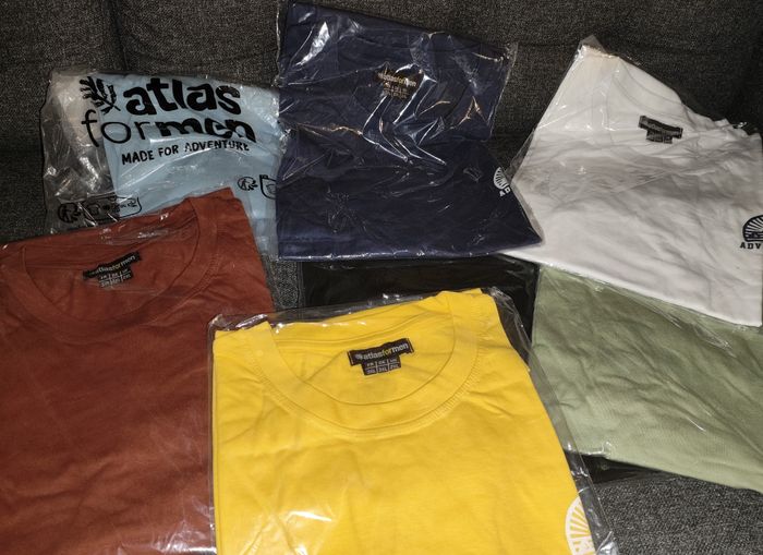 Lot de 7 t shirt en coton atlas for men adventure neuf taille XXL - photo numéro 4