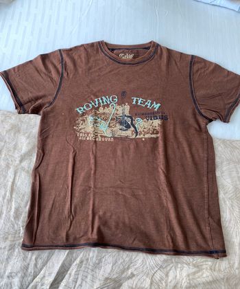 tee shirt marron Guitare Celio TM