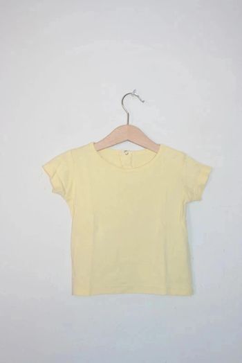 Tee shirt manches courtes jaune clair