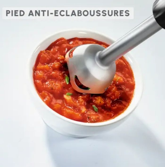 Mixeur plongeant moulinex neuf 3en1 1000w avec turbo et option anti-eclaboussures

1000w 10vitesses avec turbo et option anti-eclaboussures - photo numéro 6