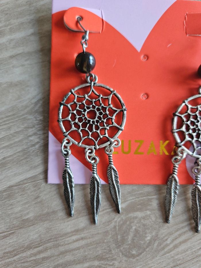 Boucles d'oreilles attrape rêves - photo numéro 2