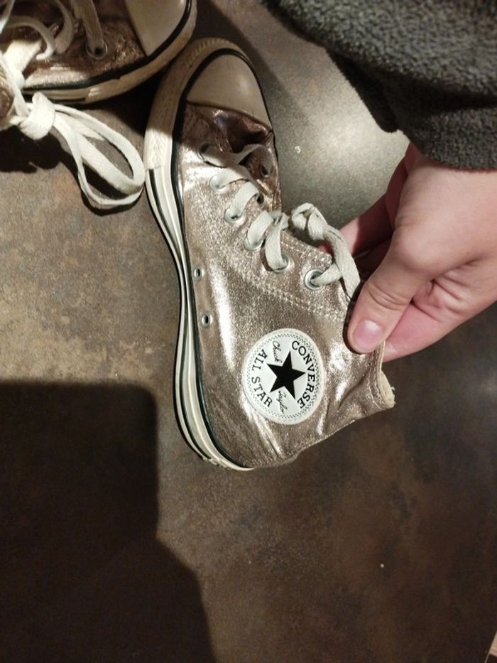 Converse rose argenté fêtes - photo numéro 5