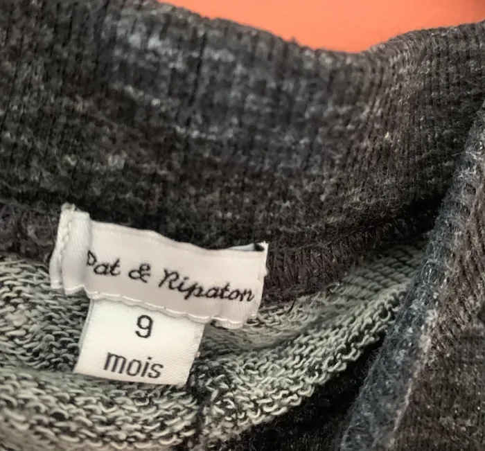 🖤 Pantalon/jogging noir Pat & Ripaton – 9 mois - photo numéro 4