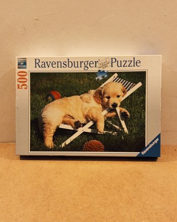 Puzzle 500p Labrador dans un transat