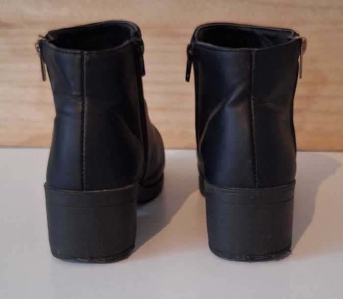 Bottines couleur noire à double fermeture éclair - photo numéro 4
