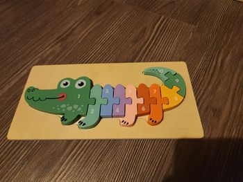 Puzzle crocodile en bois