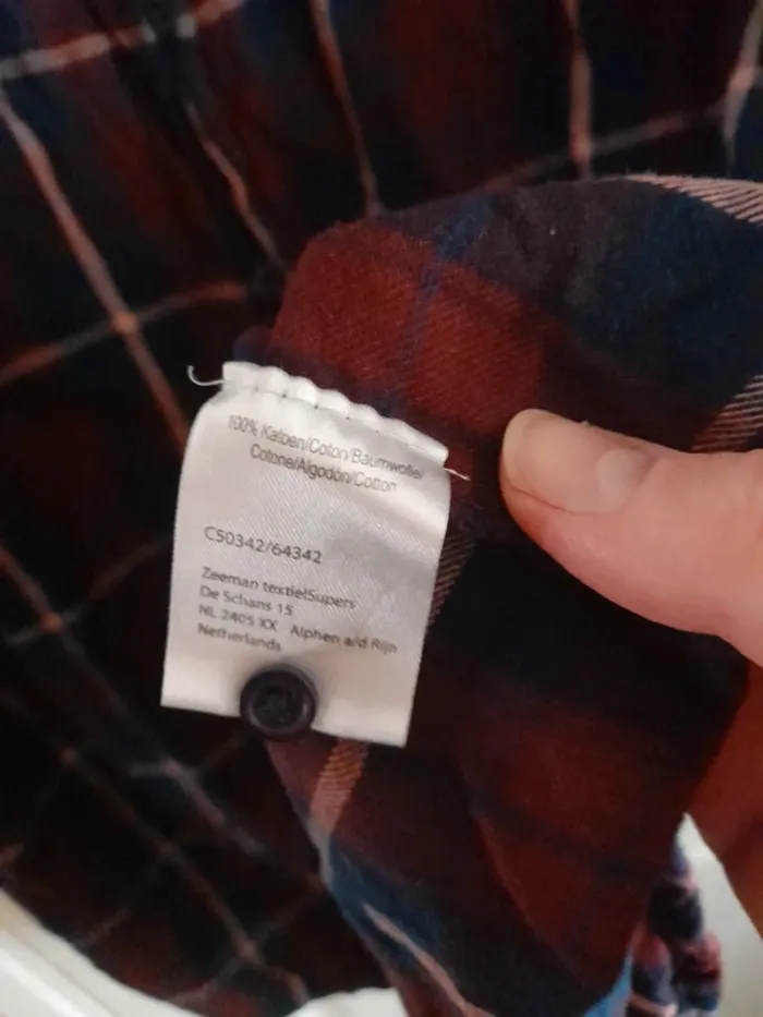 Chemise à carreaux bordeaux et bleu 46 - photo numéro 3