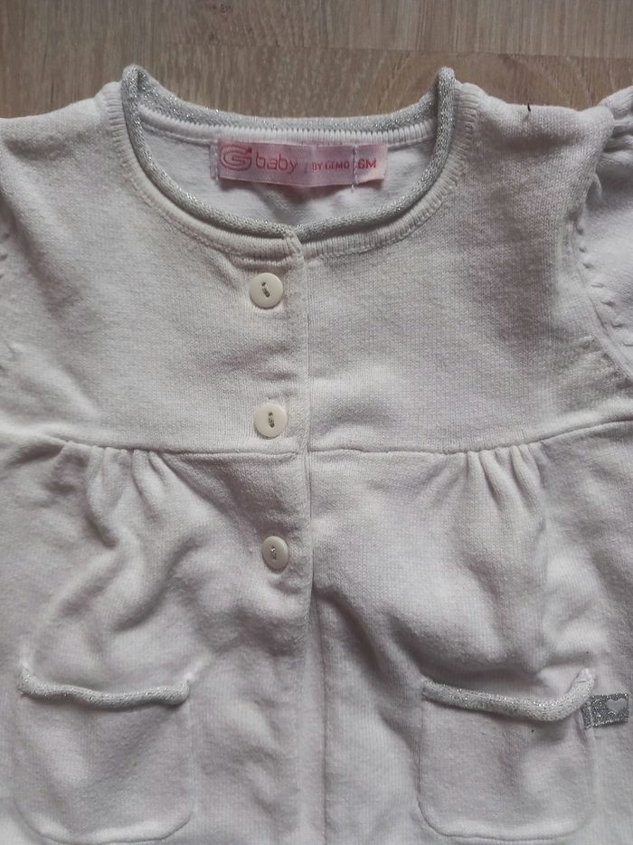 Veste blanche Gémo 6M - photo numéro 2