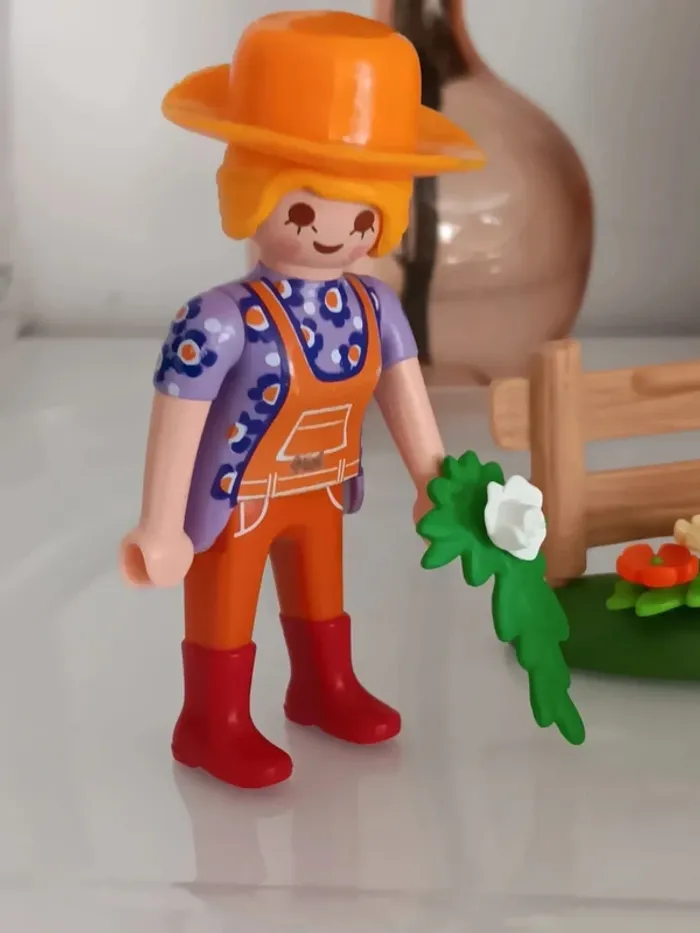 Vache avec fermière playmobil - photo numéro 2