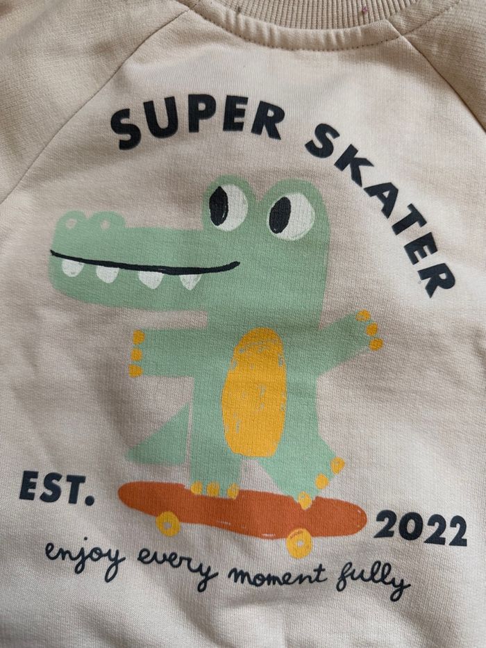 Gilet beige crocodile/skate TEX t.12m - photo numéro 4