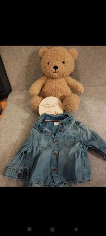 Chemise jeans tape à l'oeil