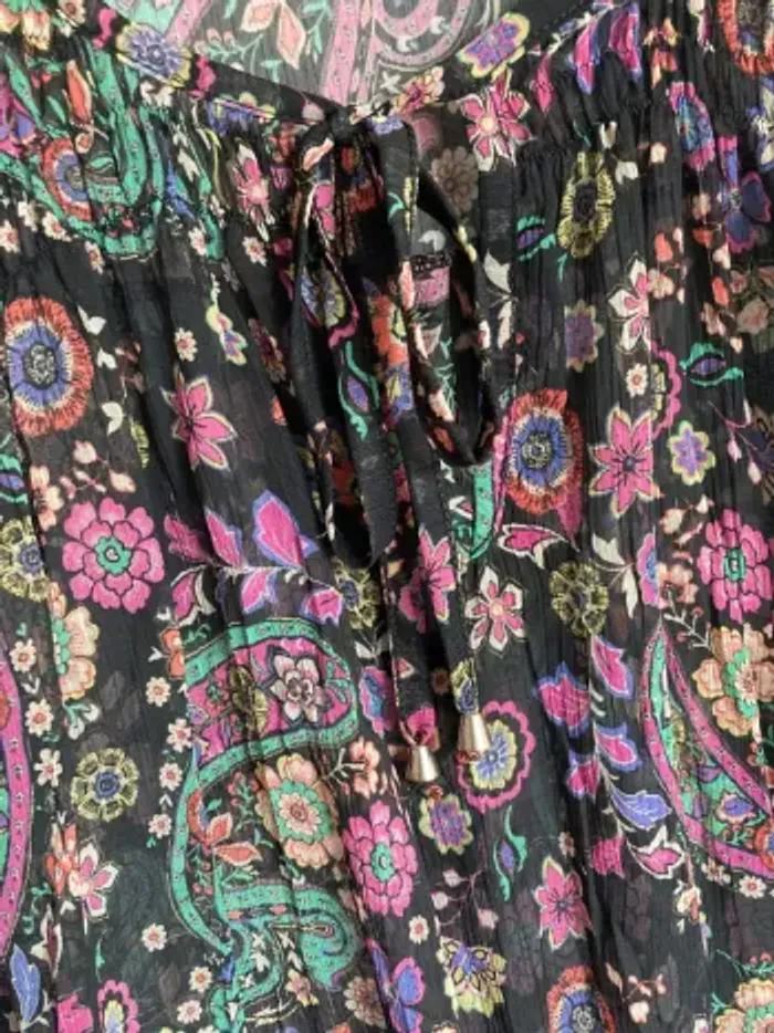 Blouse femme Paprika taille 2 – Motif coloré – Fluide et légère – Très bon état - photo numéro 4