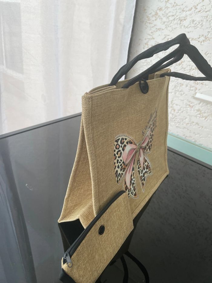 Sac de plage en toile de jute - photo numéro 6