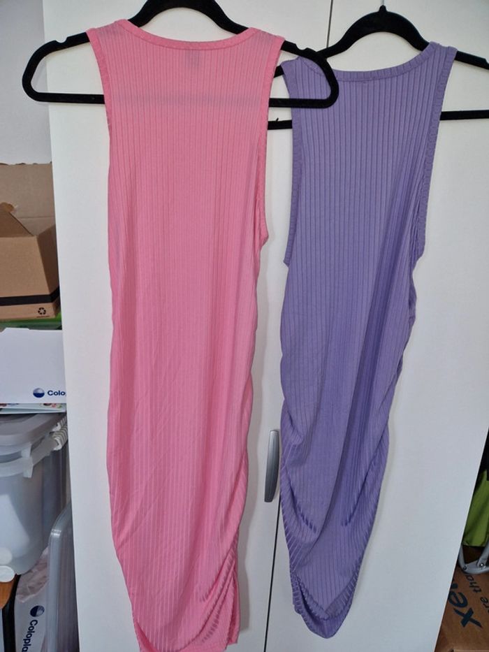 Robe shein côtelé été rose violette taille 40 42 - photo numéro 6