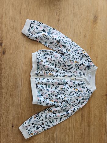 Veste oiseaux fleurie