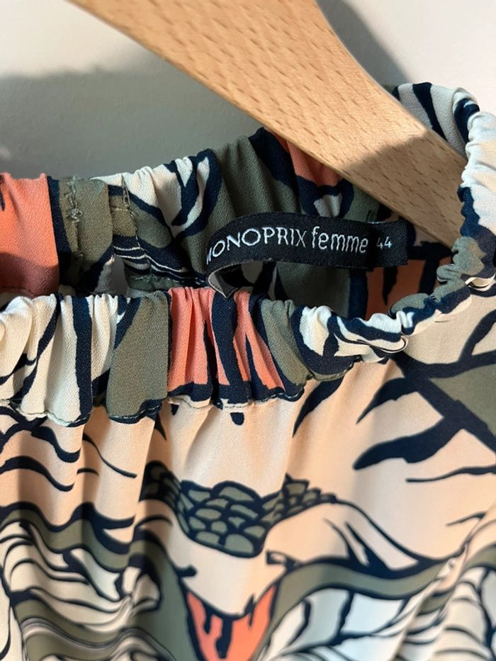 Robe imprimée courte vintage Monoprix – Taille 44 - photo numéro 4