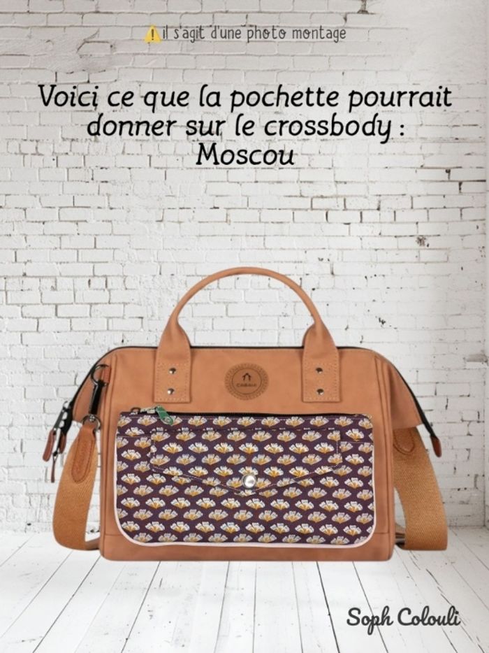Pochette pour crossbody de Cabaïa Sriko palmes prunes - photo numéro 2