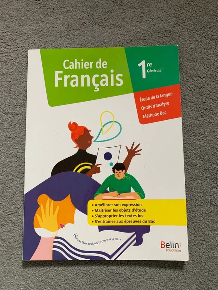 Cahier de français 1 ère