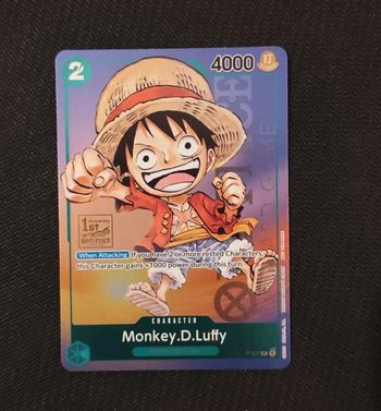 One Piece Monkey.D.Luffy 1st Anniversary Stamped Promo (P-037) - FOIL