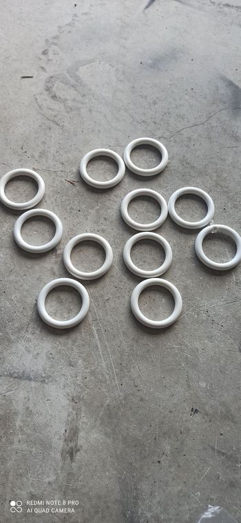 11 anneaux  blancs rideaux