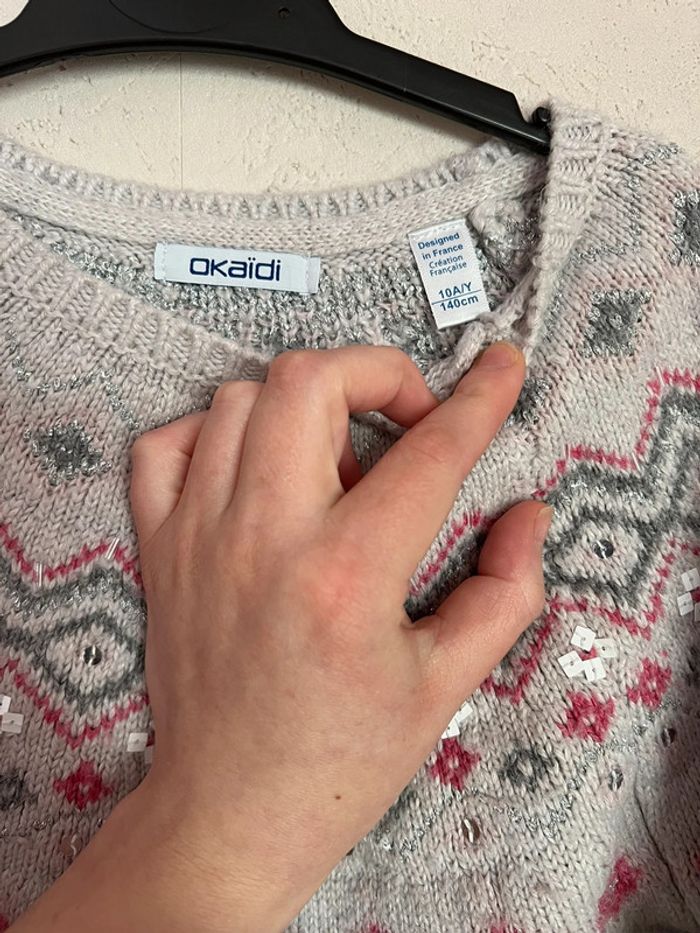 Pull gris de chez Okaidi - photo numéro 3