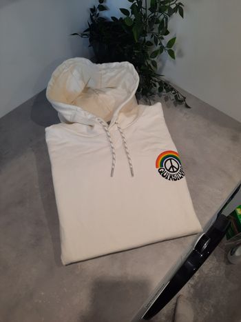 Pull Sweat à capuche Quiksilver – Beige – Taille S