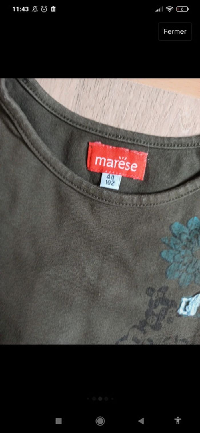 Tshirt kaki vert clair 4 ans Marèse - photo numéro 2