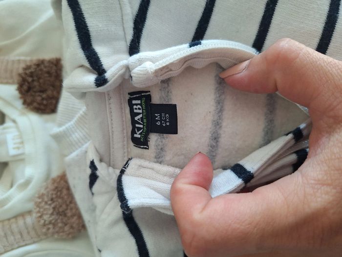 Gilet bébé garçon rayé 6 mois - photo numéro 2