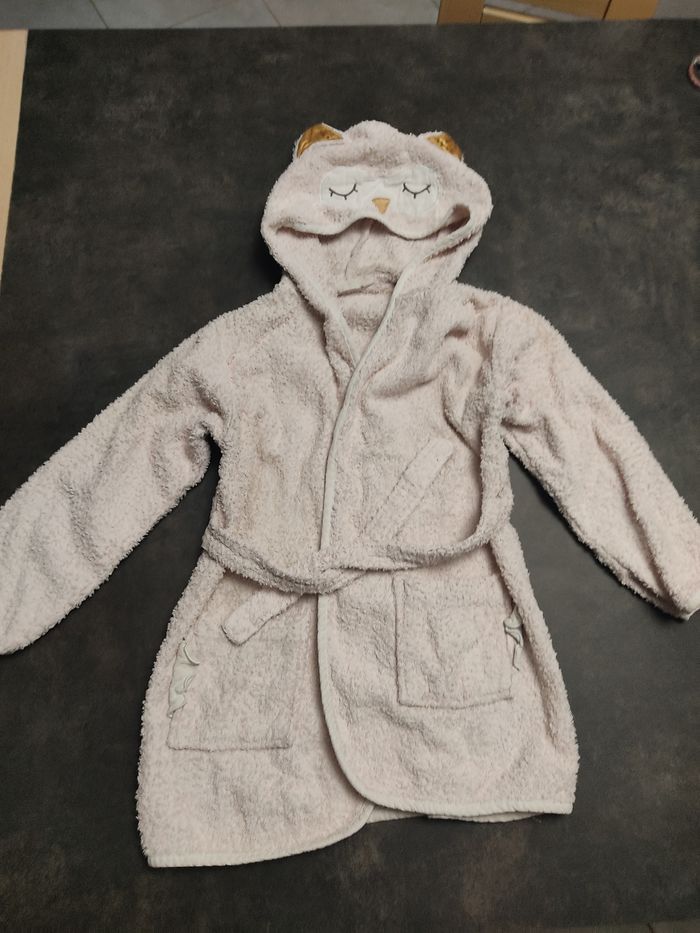 Peignoir 6 ans Vertbaudet motif chouette