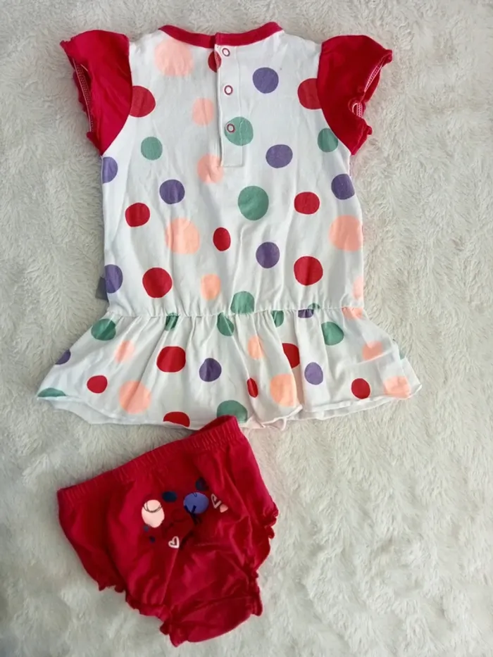 Ensemble robe bloomer bébé fille - Petit Béguin - photo numéro 2