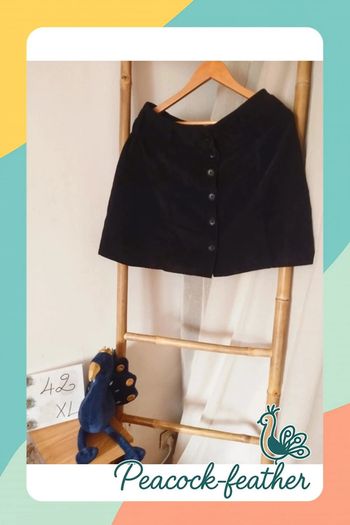 Jupe velours côtelé noire 42 xl