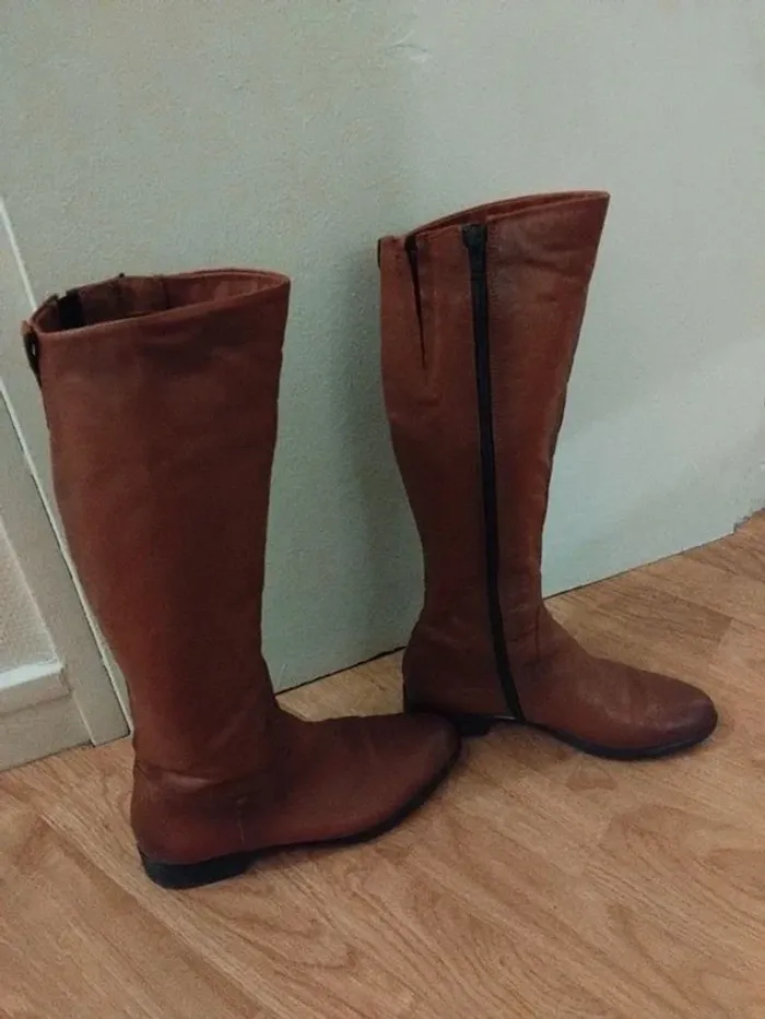 Bottes 👢 femme en vrai cuir 38