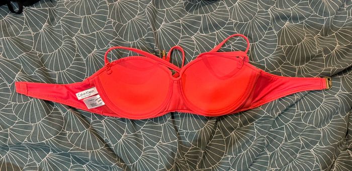 Haut de maillot de bain rose Calvin Klein - photo numéro 6