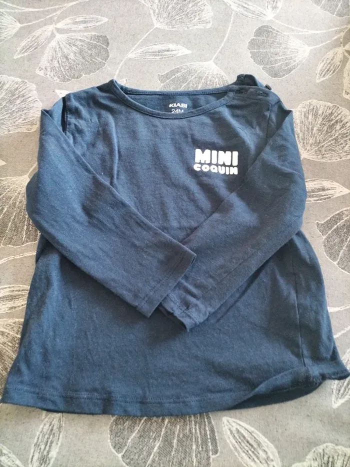 Lot 4 t-shirt manches longues Kiabi 24 mois - photo numéro 5