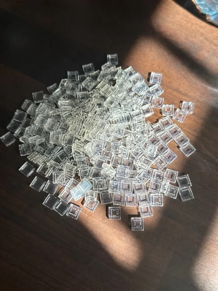 100 Tile Lego 1 x 1 ref 3070 Trans Clear