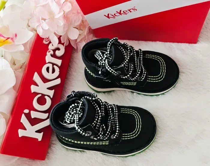 Bottes Bottines cuir Zip 1er pas 👣  Kickers T20 - photo numéro 3