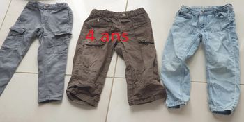 3 pantalons jeans 4 ans