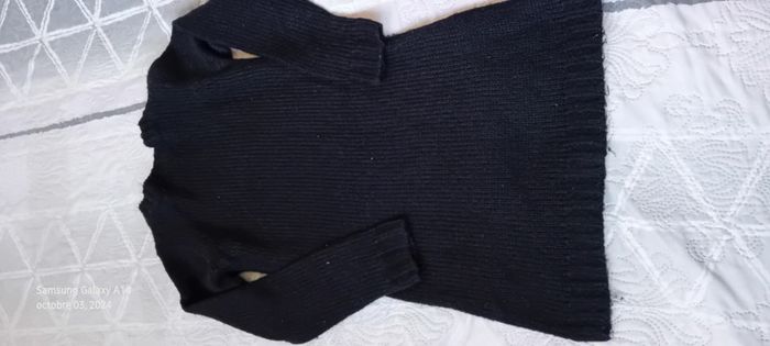 Robe pull col en V noire fille 10 ans la redoute - photo numéro 11