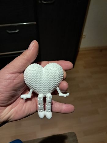 Petit cœur articulé blanc