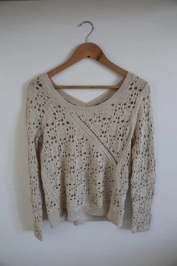 C38 Pull Crochet Knitted & Knotted Taille S - photo numéro 2