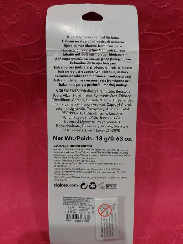Baume à lèvres framboise bleue - photo numéro 4