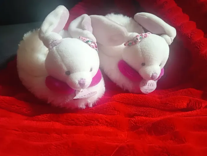 Chaussons naissance lapin doudou et compagnie