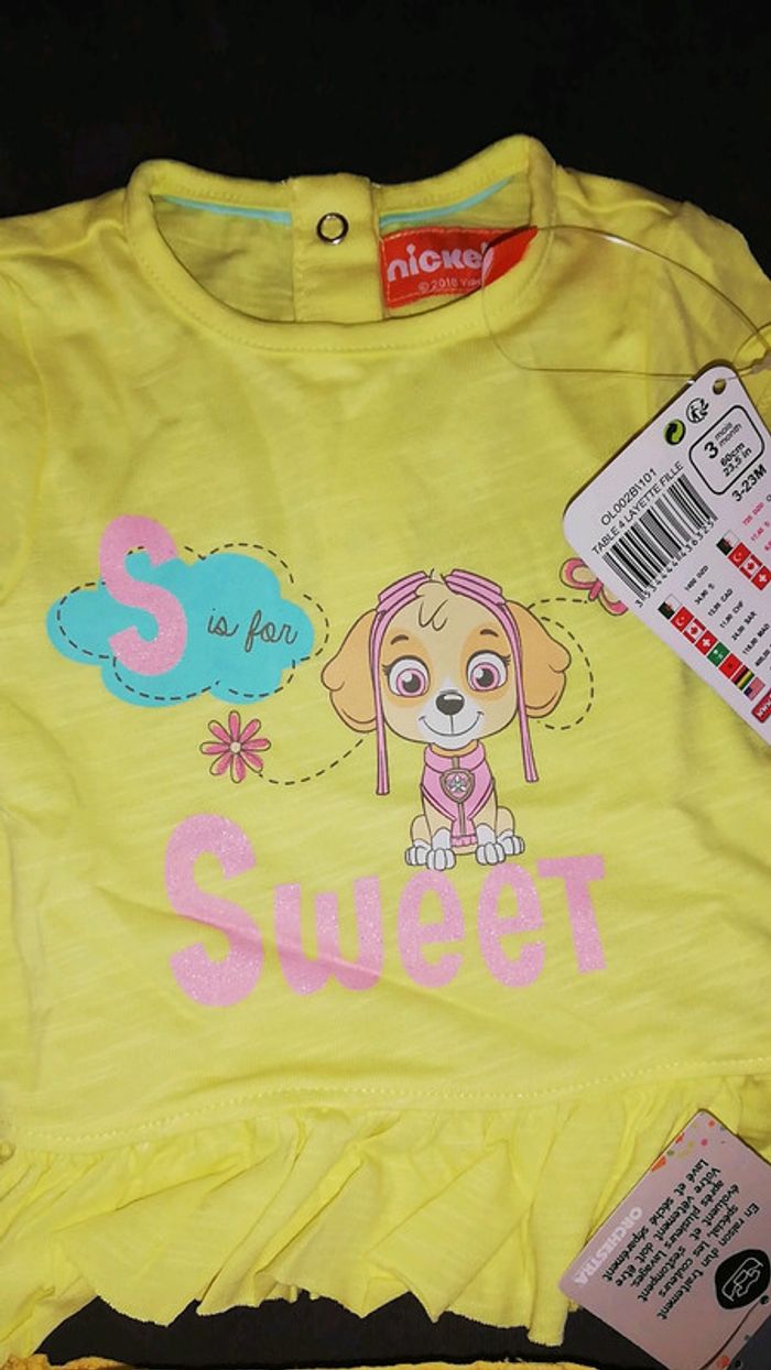 Ensemble 3 mois paw patrol neuf - photo numéro 4