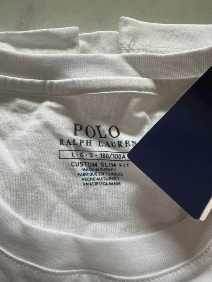 T-shirt Polo Ralph Lauren – Blanc (Taille L) - photo numéro 2