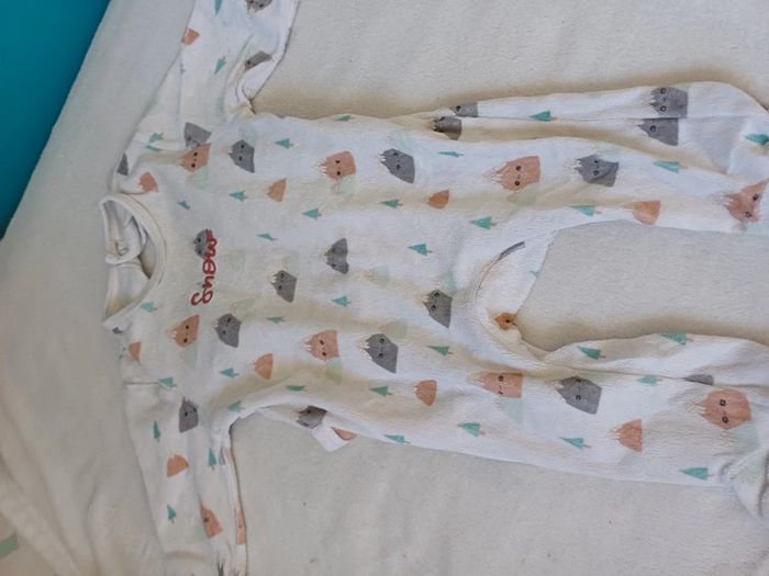 Lot 6 pyjamas en velours 9 mois Kiabi - photo numéro 5