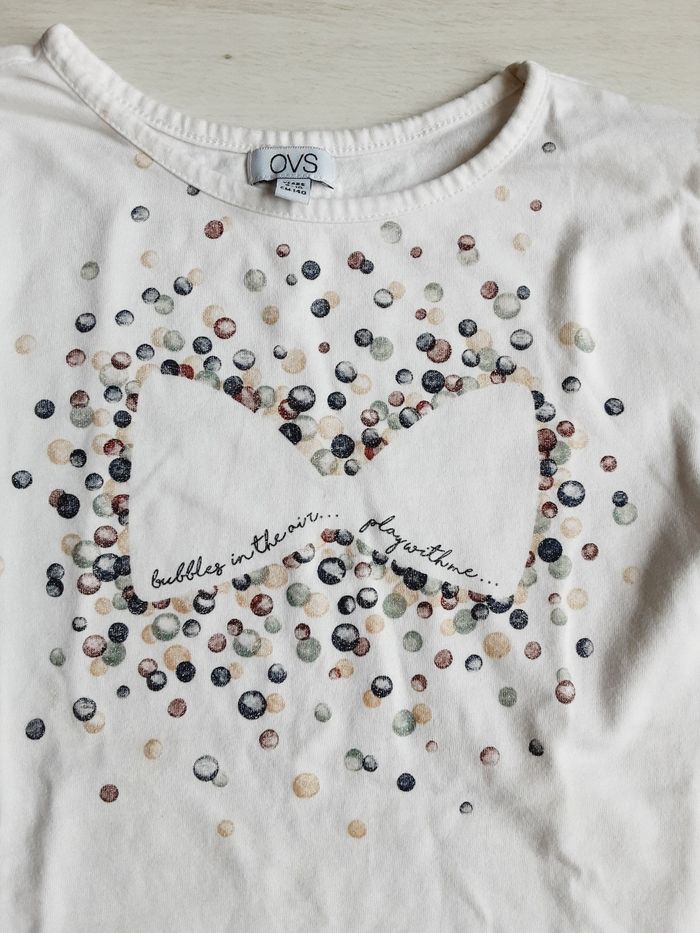 Vêtement fille tee-shirt manches longues OVS 10 ans - photo numéro 2