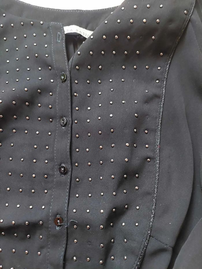 Blouse noire légère fluide T.M Zara Basic BE 🖤 - photo numéro 4