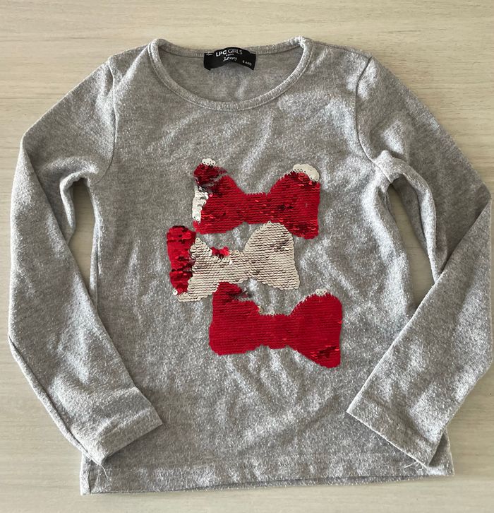 Pull gris fin avec sequins