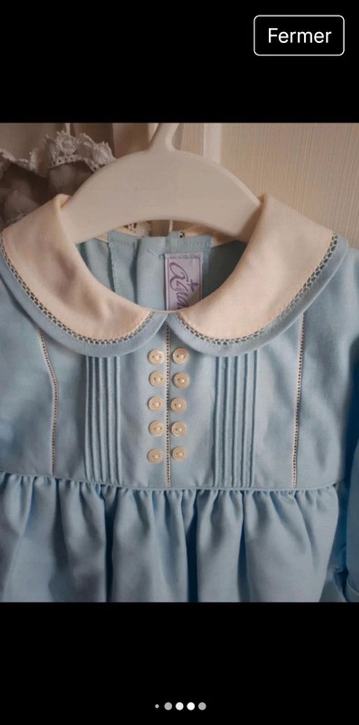 combinaison de
baptême / combinaison de
cérémonie bébé 9 mois bleu
clair - photo numéro 3
