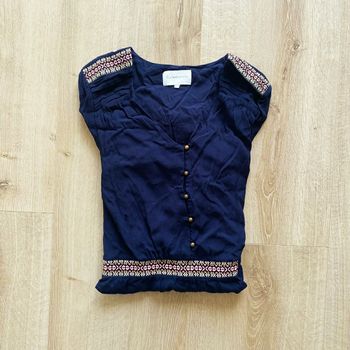 Sud Express Robe Bohême Champêtre Bleu Vintage Femme Exclusive Wedding Day très bon état (Taille 38)